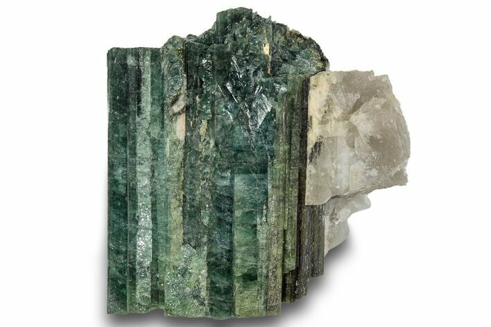 Green Elbaite Tourmaline in Smoky Quartz - Leduc Mine, Quebec #244908